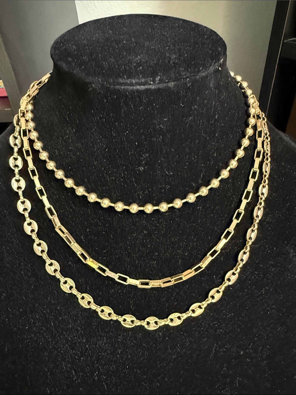 Layered Gold Chain Necklace